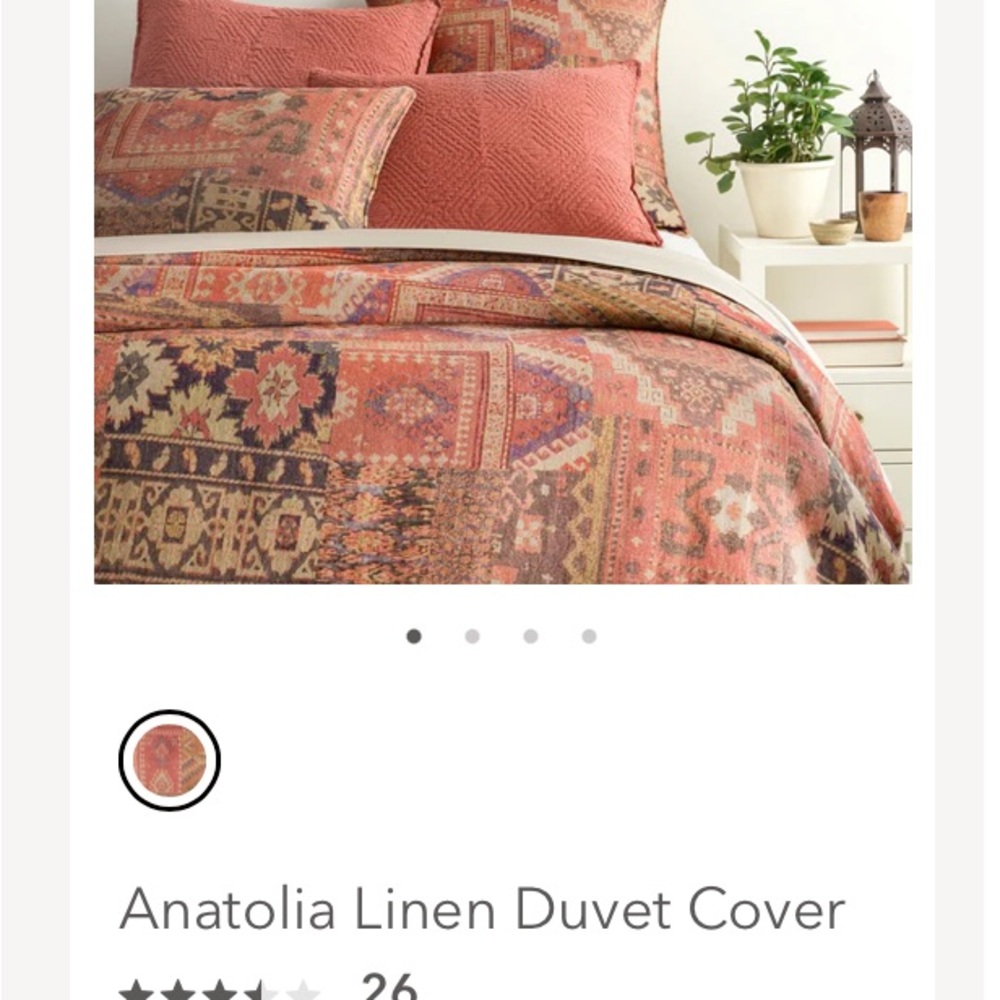 Pine Cone Hill Pinkish Coral and Gray Floral Quilt - Picture 11 of 11